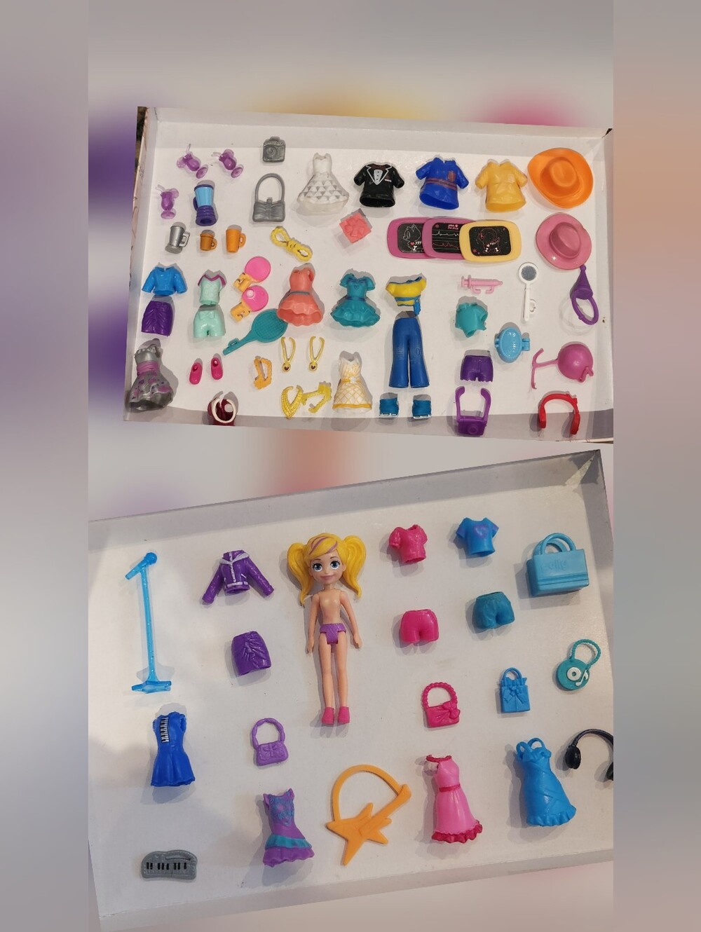 VTG Polly Pocket Doll with Clothes & Accessories Lot